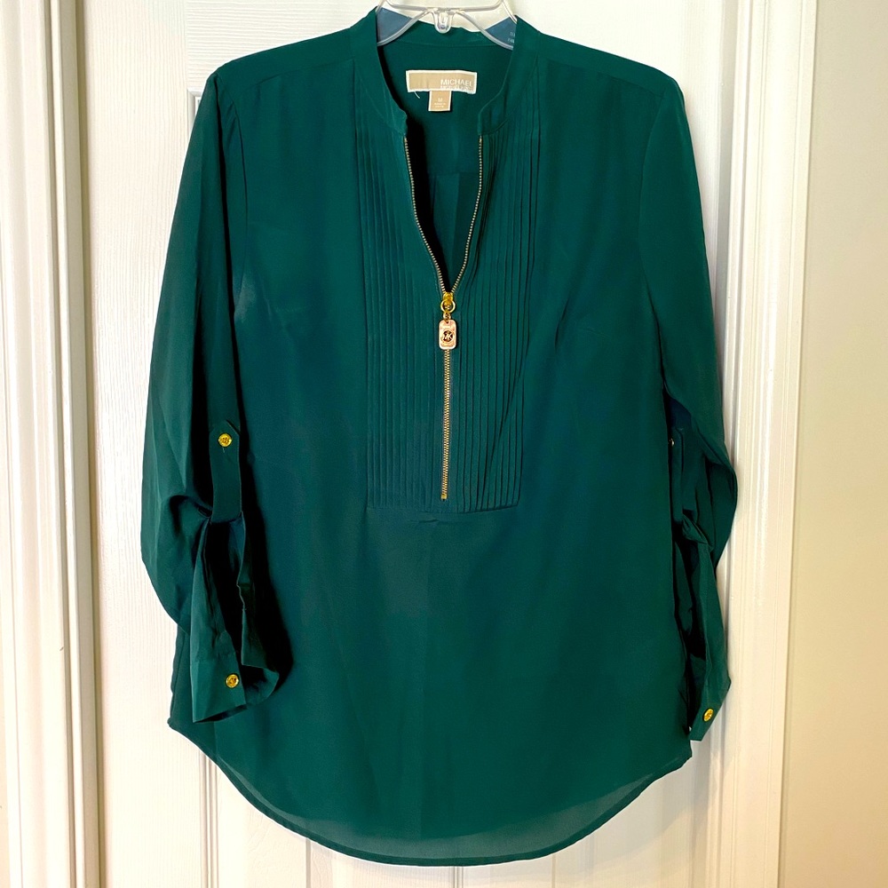 Hunter green Michael Kors top